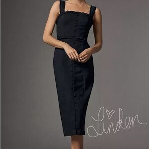 Anthropologie Slim Linden black dress